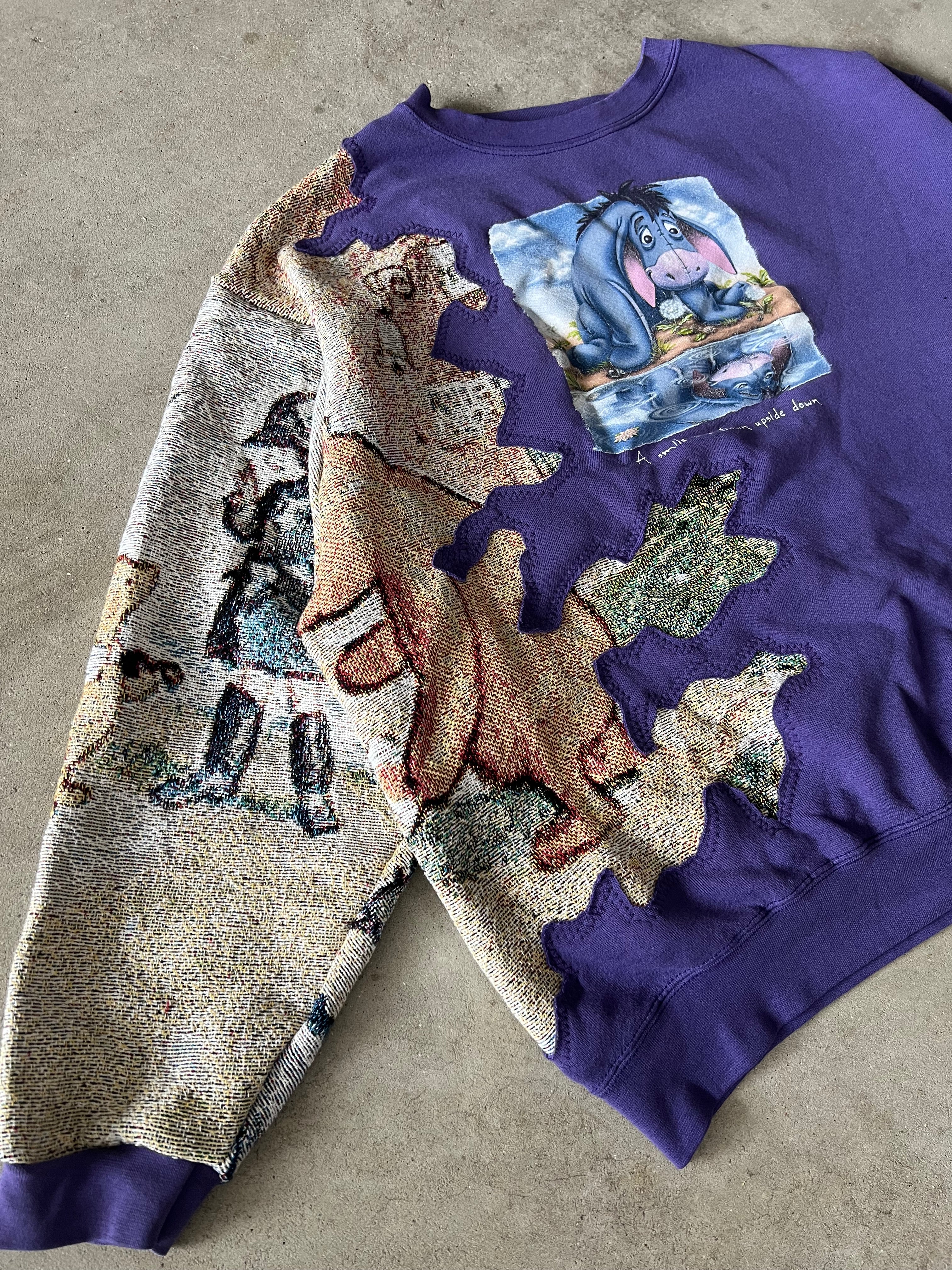 Vintage Reworked Pooh Bear Eeyore Crewneck (XL)