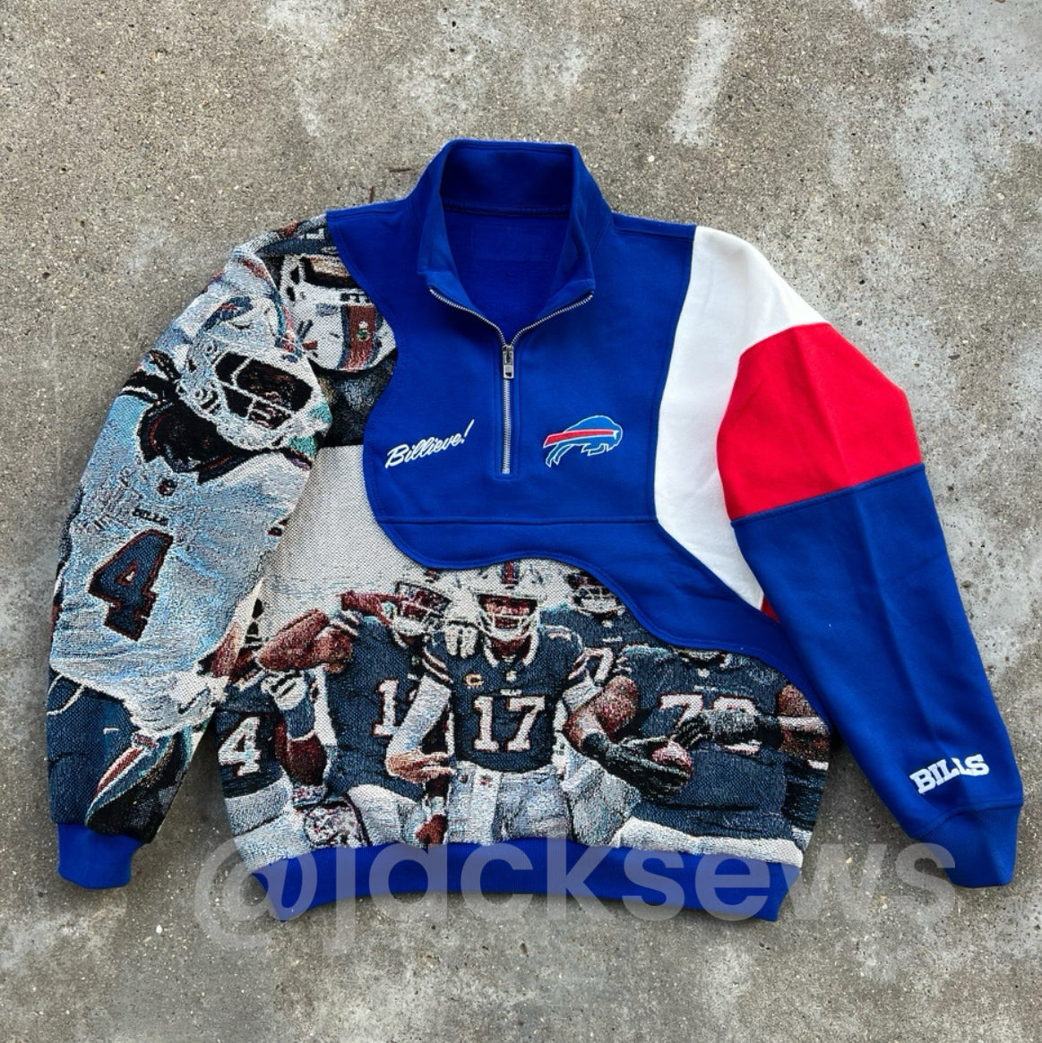 Buffalo Bills 1/4 Zip Rework (L)