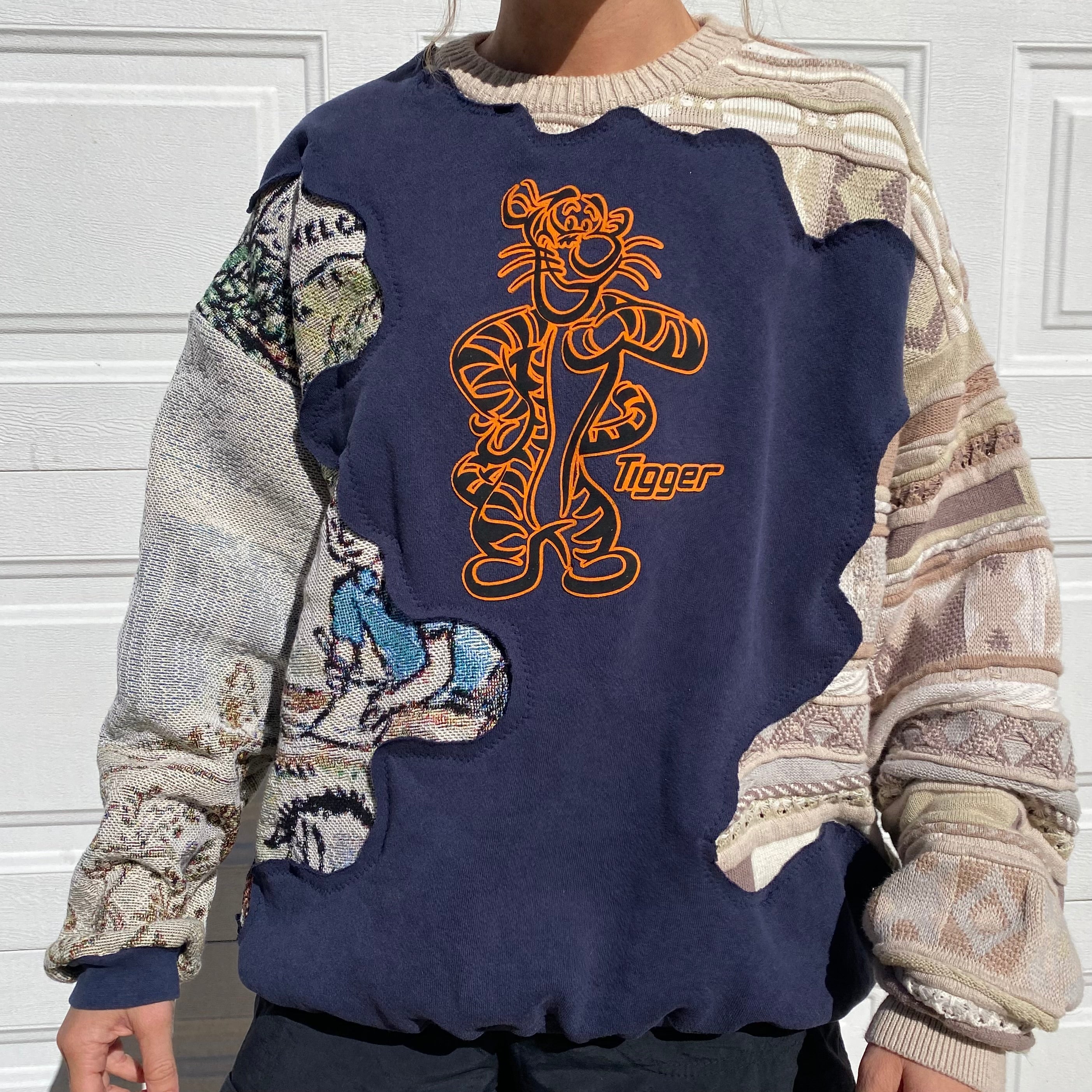 Tigger // Coogi-Style Knit Rework Crewneck (XL)