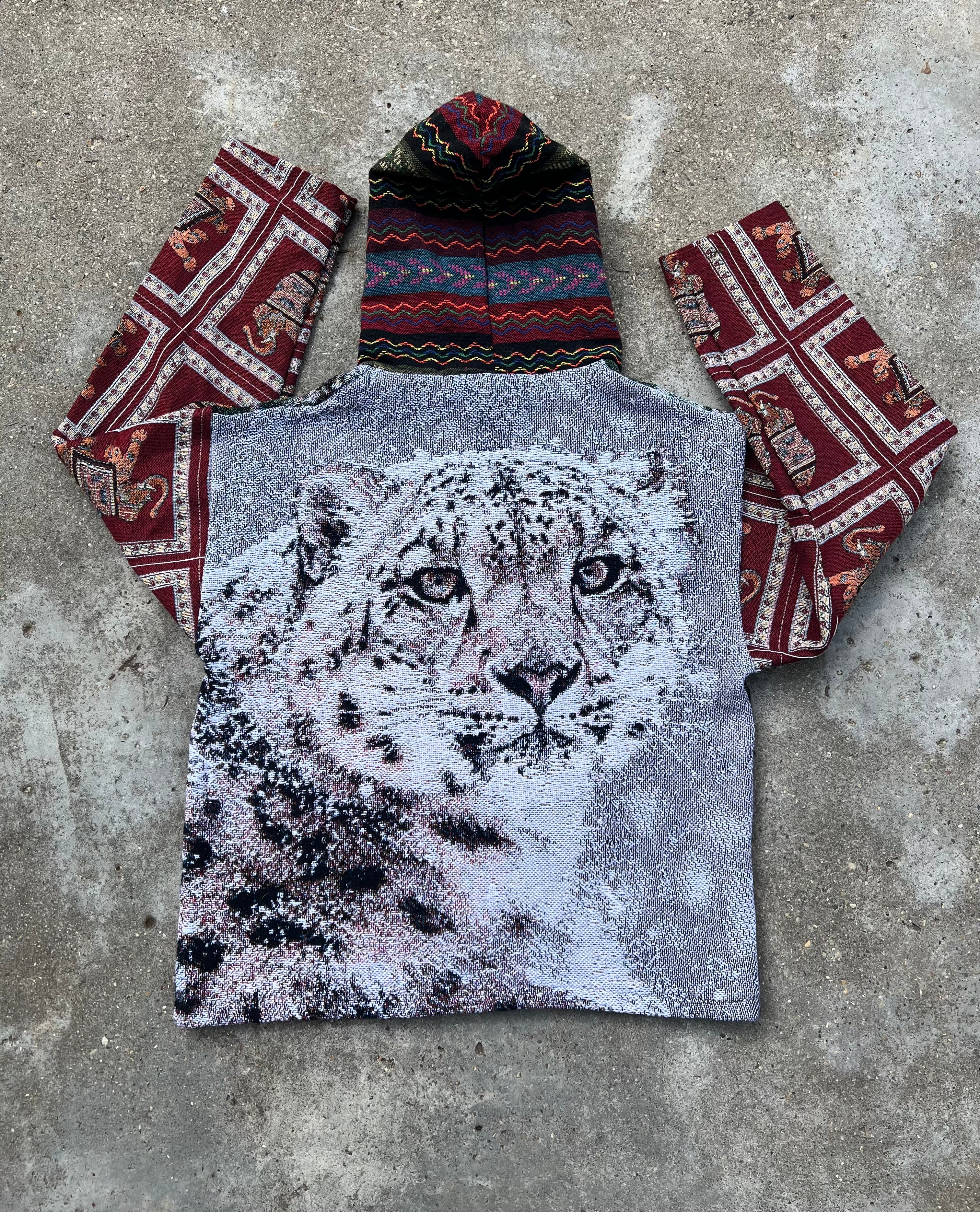 Red Panda + Snow Leopard Hoodie (Unisex S/M)