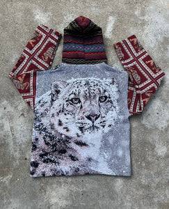 Red Panda + Snow Leopard Hoodie (Unisex S/M)